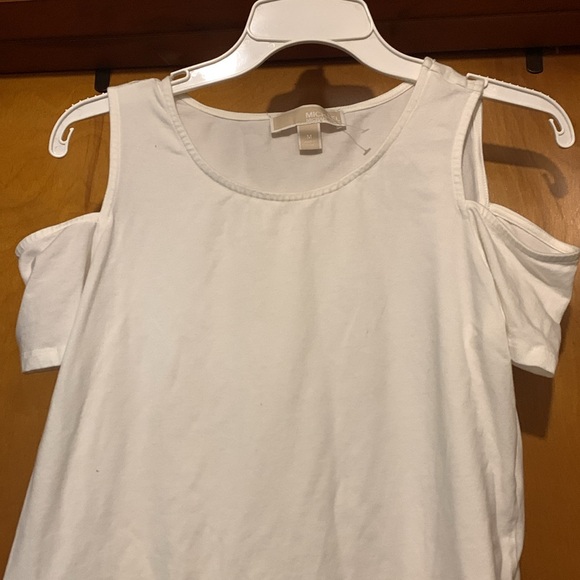 Michael Michael Kors Size M White Cold Shoulder Top - Picture 3 of 6